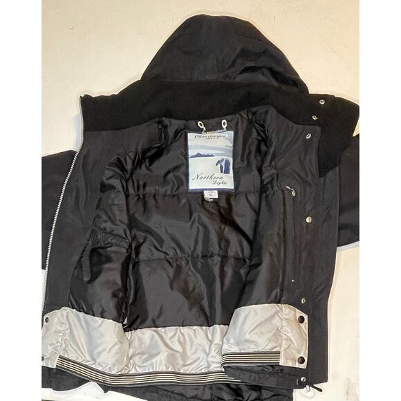 Obermeyer Northern Lights Igloo Ski Jacket Women’s 6 Black Retro Y2K Snowwear - Picture 9 of 11